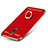 Funda Bumper Lujo Marco de Metal y Plastico con Anillo de dedo Soporte para Samsung Galaxy J7 Plus Rojo