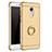 Funda Bumper Lujo Marco de Metal y Plastico con Anillo de dedo Soporte para Xiaomi Redmi Note 4 Standard Edition Oro