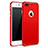 Funda Bumper Lujo Marco de Metal y Plastico F02 para Apple iPhone 7 Plus Rojo