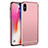 Funda Bumper Lujo Marco de Metal y Plastico M01 para Apple iPhone Xs Oro Rosa