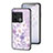 Funda Bumper Silicona Gel Espejo Flores Carcasa para OnePlus 10 Pro 5G Purpura Claro