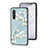 Funda Bumper Silicona Gel Espejo Flores Carcasa para OnePlus Nord CE 5G Cian