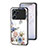 Funda Bumper Silicona Gel Espejo Flores Carcasa para Oppo K10 5G Blanco