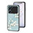 Funda Bumper Silicona Gel Espejo Flores Carcasa para Oppo K10 5G Cian