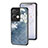 Funda Bumper Silicona Gel Espejo Flores Carcasa para Oppo Reno9 Pro+ Plus 5G Azul