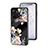 Funda Bumper Silicona Gel Espejo Flores Carcasa para Realme 10 5G Negro