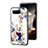 Funda Bumper Silicona Gel Espejo Flores Carcasa S01 para Asus ROG Phone 5s Blanco