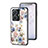 Funda Bumper Silicona Gel Espejo Flores Carcasa S01 para Vivo T1 4G Blanco