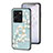 Funda Bumper Silicona Gel Espejo Flores Carcasa S01 para Vivo Y35 4G Cian