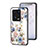 Funda Bumper Silicona Gel Espejo Flores Carcasa S01 para Xiaomi Mi 13 Pro 5G Blanco