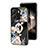 Funda Bumper Silicona Gel Espejo Flores Carcasa S01 para Xiaomi Poco C65 Negro