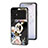Funda Bumper Silicona Gel Espejo Flores Carcasa S01 para Xiaomi Poco M4 5G Negro