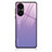 Funda Bumper Silicona Gel Espejo Patron de Moda Carcasa JM1 para Huawei P50 Pro Purpura Claro