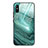 Funda Bumper Silicona Gel Espejo Patron de Moda Carcasa JM1 para Xiaomi Redmi 9A Cian