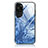 Funda Bumper Silicona Gel Espejo Patron de Moda Carcasa JM3 para Huawei P60 Art Azul Real