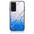 Funda Bumper Silicona Gel Espejo Patron de Moda Carcasa JM3 para Huawei P60 Azul