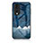 Funda Bumper Silicona Gel Espejo Patron de Moda Carcasa LS1 para Huawei Honor 70 5G Azul