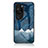 Funda Bumper Silicona Gel Espejo Patron de Moda Carcasa LS1 para Huawei P60 Art Azul