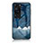 Funda Bumper Silicona Gel Espejo Patron de Moda Carcasa LS1 para Huawei P60 Pro Azul