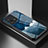 Funda Bumper Silicona Gel Espejo Patron de Moda Carcasa LS1 para Oppo Find X5 5G Azul
