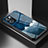 Funda Bumper Silicona Gel Espejo Patron de Moda Carcasa LS1 para Oppo Find X5 Lite 5G Azul