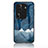 Funda Bumper Silicona Gel Espejo Patron de Moda Carcasa LS1 para Oppo Reno11 Pro 5G Azul