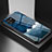 Funda Bumper Silicona Gel Espejo Patron de Moda Carcasa LS1 para Samsung Galaxy A03 Azul