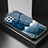 Funda Bumper Silicona Gel Espejo Patron de Moda Carcasa LS1 para Samsung Galaxy A22 4G Azul