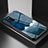 Funda Bumper Silicona Gel Espejo Patron de Moda Carcasa LS1 para Samsung Galaxy F02S SM-E025F Azul