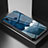 Funda Bumper Silicona Gel Espejo Patron de Moda Carcasa LS1 para Samsung Galaxy M01s Azul