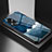 Funda Bumper Silicona Gel Espejo Patron de Moda Carcasa LS2 para Oppo A58 4G Azul