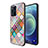 Funda Bumper Silicona Gel Espejo Patron de Moda Carcasa LS2 para Oppo Find X3 5G Multicolor