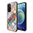 Funda Bumper Silicona Gel Espejo Patron de Moda Carcasa LS2 para Oppo Reno6 5G Multicolor