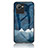 Funda Bumper Silicona Gel Espejo Patron de Moda Carcasa LS2 para Realme C30 Azul