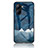 Funda Bumper Silicona Gel Espejo Patron de Moda Carcasa LS2 para Realme C33 (2023) Azul