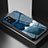 Funda Bumper Silicona Gel Espejo Patron de Moda Carcasa LS4 para Oppo A54s Azul
