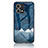 Funda Bumper Silicona Gel Espejo Patron de Moda Carcasa LS4 para Oppo Reno7 4G Azul