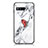 Funda Bumper Silicona Gel Espejo Patron de Moda Carcasa para Asus ROG Phone 3 Strix ZS661KS Blanco