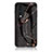 Funda Bumper Silicona Gel Espejo Patron de Moda Carcasa para Huawei Honor 70 Pro 5G Oro y Negro