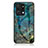 Funda Bumper Silicona Gel Espejo Patron de Moda Carcasa para Huawei Honor X7a Azul