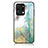 Funda Bumper Silicona Gel Espejo Patron de Moda Carcasa para Huawei Honor X7a Verde