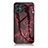 Funda Bumper Silicona Gel Espejo Patron de Moda Carcasa para Huawei Honor X8 4G Rojo