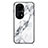 Funda Bumper Silicona Gel Espejo Patron de Moda Carcasa para Huawei P50 Pro Blanco