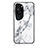 Funda Bumper Silicona Gel Espejo Patron de Moda Carcasa para Huawei P60 Art Blanco