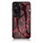 Funda Bumper Silicona Gel Espejo Patron de Moda Carcasa para Huawei P60 Pro Rojo