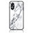 Funda Bumper Silicona Gel Espejo Patron de Moda Carcasa para Oppo A17 Blanco