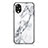 Funda Bumper Silicona Gel Espejo Patron de Moda Carcasa para Oppo A17K Blanco