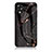 Funda Bumper Silicona Gel Espejo Patron de Moda Carcasa para Oppo A17K Oro y Negro