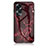 Funda Bumper Silicona Gel Espejo Patron de Moda Carcasa para Oppo A38 Rojo