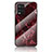 Funda Bumper Silicona Gel Espejo Patron de Moda Carcasa para Oppo A54 4G Rojo